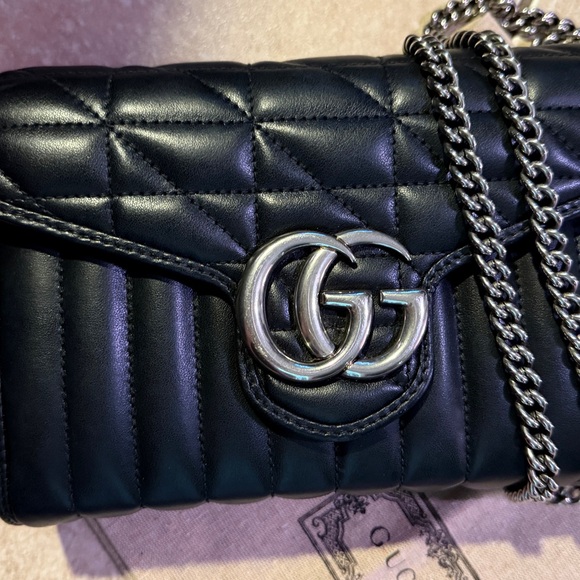 Gucci Black Quilted Leather WOC clutch/crossbody - Picture 6 of 9
